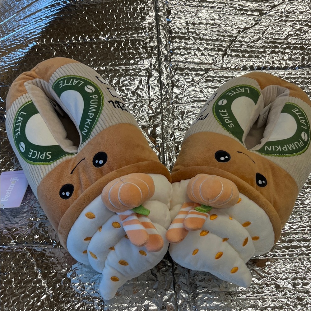 NEW Cute Pumpkin Spice Latte Slippers for Women
